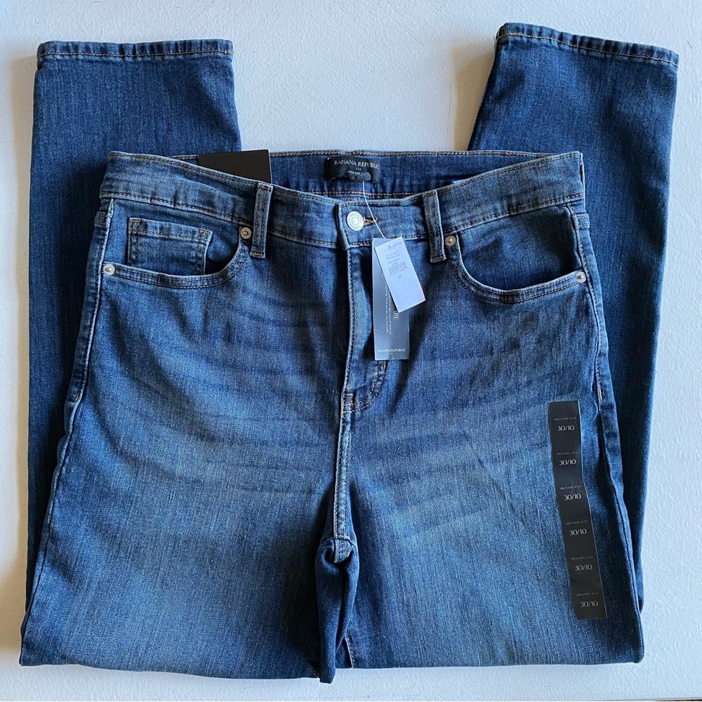 Banana Republic Women’s Medium Wash High Rise Slim Fit Jeans Size 10 New